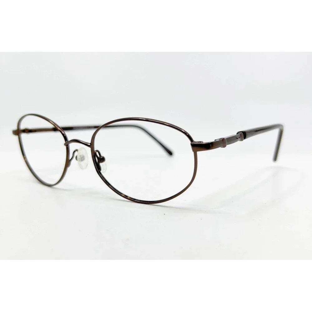 Fundamentals Eyeglasses Frames Womens Brown Oval F108 51-18-140 51mm